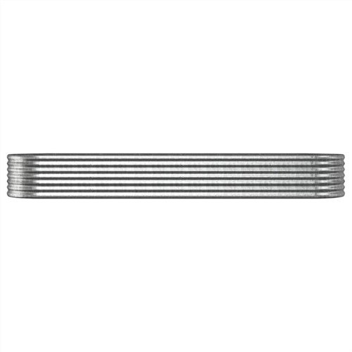 Pflanzgefäß Pulverbeschichteter Stahl 296 x 80 x 36 cm Silber