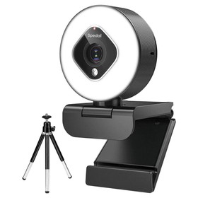 Spedal AF962 Webcam HD1080P con Luce Anulare e Obiettivo Zoom