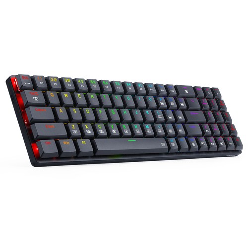 Redragon K626P-KB Ashe 78 Keys Wired RGB Compact Mechanical Keyboard Ultra-Thin mit Numpad Blue Switch – Schwarz