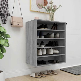 Shoe rack grey discount wood