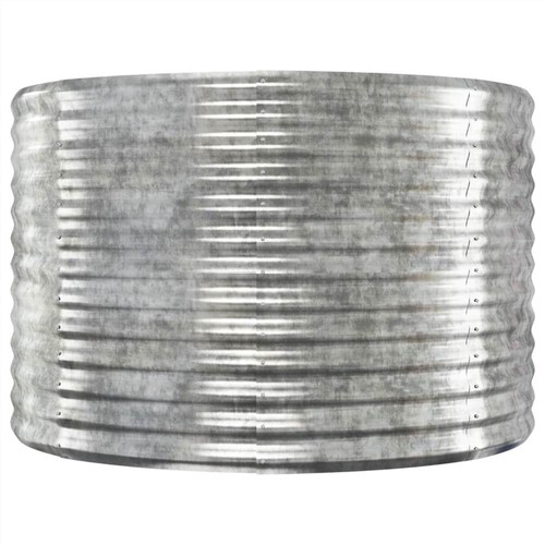 Pflanzgefäß Pulverbeschichteter Stahl 100 x 100 x 68 cm Silber