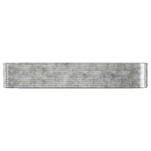 Pflanzgefäß Pulverbeschichteter Stahl 396 x 100 x 68 cm Silber