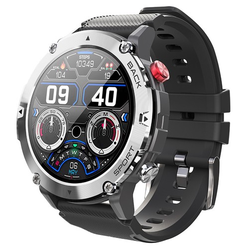 LEMFO LF26 Max Smartwatch 4G LTE Uhr 1,32 Zoll Bildschirm 128 GB Memery Health Monitor Sportuhr – Silber