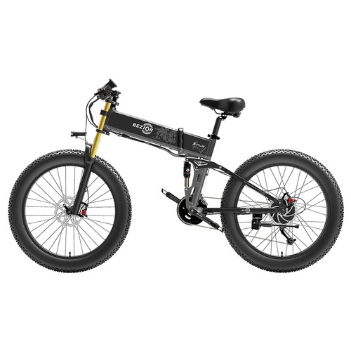 BEZIOR X-PLUS Elektrofahrrad 26 Zoll 1500 W 40 km/h 48 V 17,5 Ah Akku Schwarz