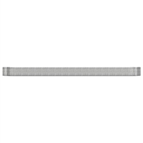 Pflanzgefäß Pulverbeschichteter Stahl 544 x 100 x 36 cm Silber
