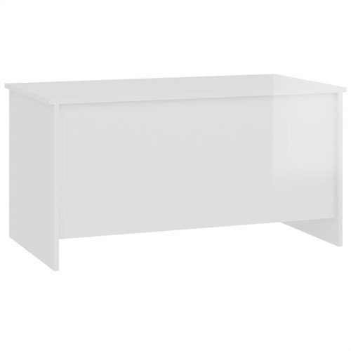 Couchtisch Hochglanz Weiß 102 x 55,5 x 52,5 cm Holzwerkstoff