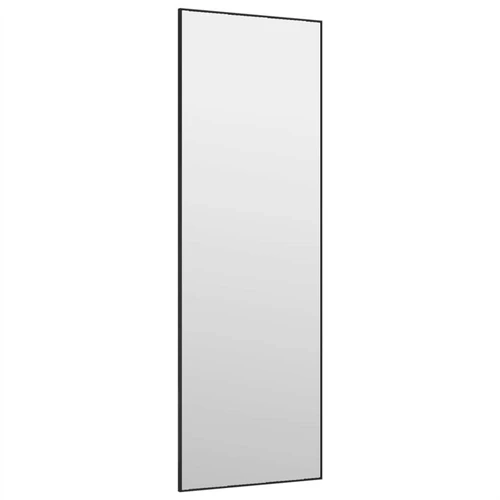 Door Mirror Black 40x100 cm Glass and Aluminium