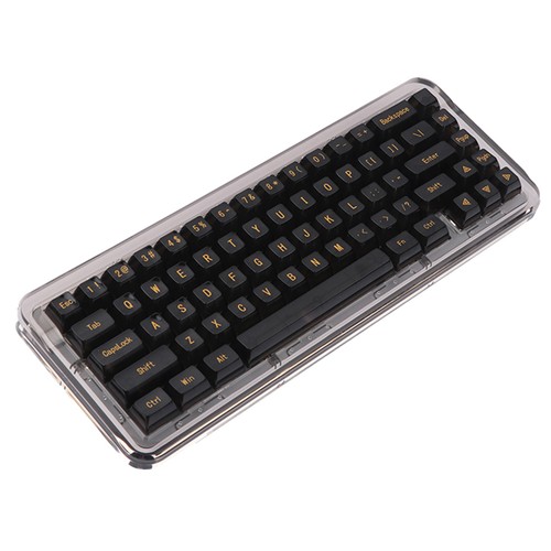 FirstBlood B67 65 % Vollacryl-Dichtungshalterung, verkabelt/Bluetooth/2,4 G, dreifacher RGB-Modus, mechanische Tastatur – Schwarz, transparent
