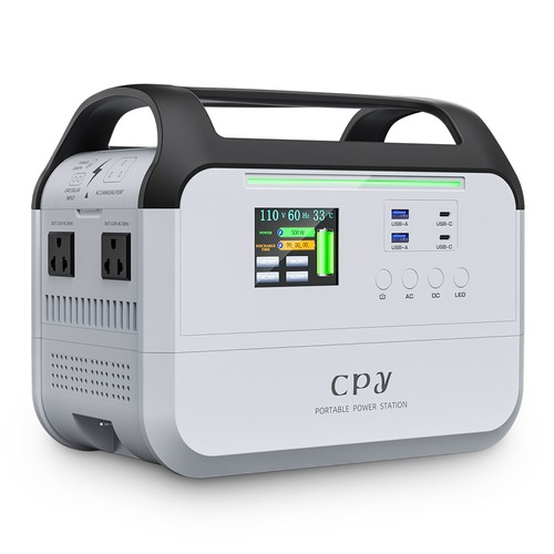 CPY 800 Mini Portable Power Station 288Wh Battery 1600W Peak Power, 6 Outputs, Charge to 80% in 1 Hour, Detachable Function