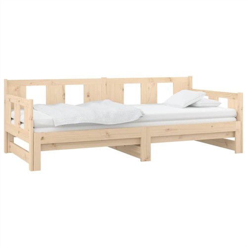 Ausziehbares Tagesbett aus Massivholz Kiefer 2x(90x190) cm