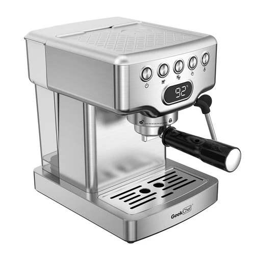 Geek Chef 20 Bar Espresso Machine - Home Latte & - Silver (GCF20E