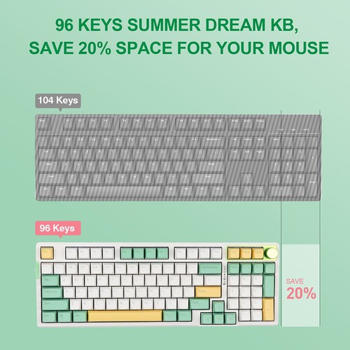 AK￥B Presenting The AJAZZ AK966: 96-Key Compact Hot-Swappable Keyboard