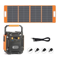 Flashfish A201 172WH 200W 220V Power Station + TSP 18V 100W Foldable Solar Panel Emergency Energy Kit With DC/USB Output
