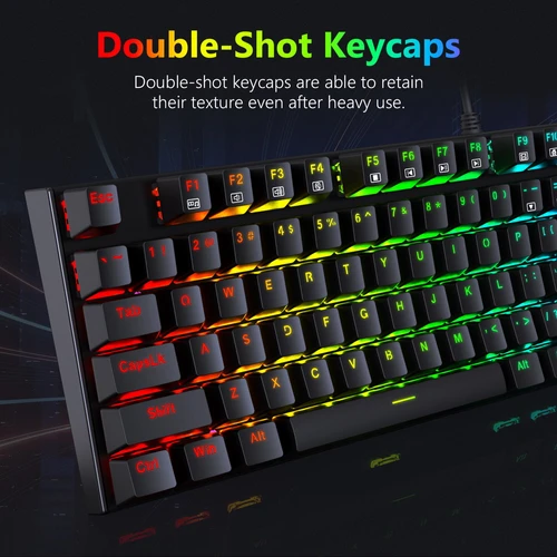 Redragon 104-Key K565-RGB Mechanical Keyboard RGB Backlit US Layout