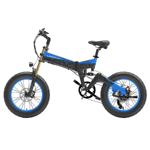 LANKELEISI X3000 Plus Electric Bike 20 Inch 1000W 43Km h 17.5AH Blue