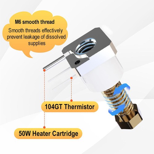 Trianglelab TCHC TD6 Model B 12V Hot End Keramik Heizkern TUN Düse für CHC TD6 V6 Hotend/DDE DDB Direktantrieb