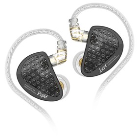 אוזניות חוטיות KZ AS16 Pro ללא מיקרופון שחור