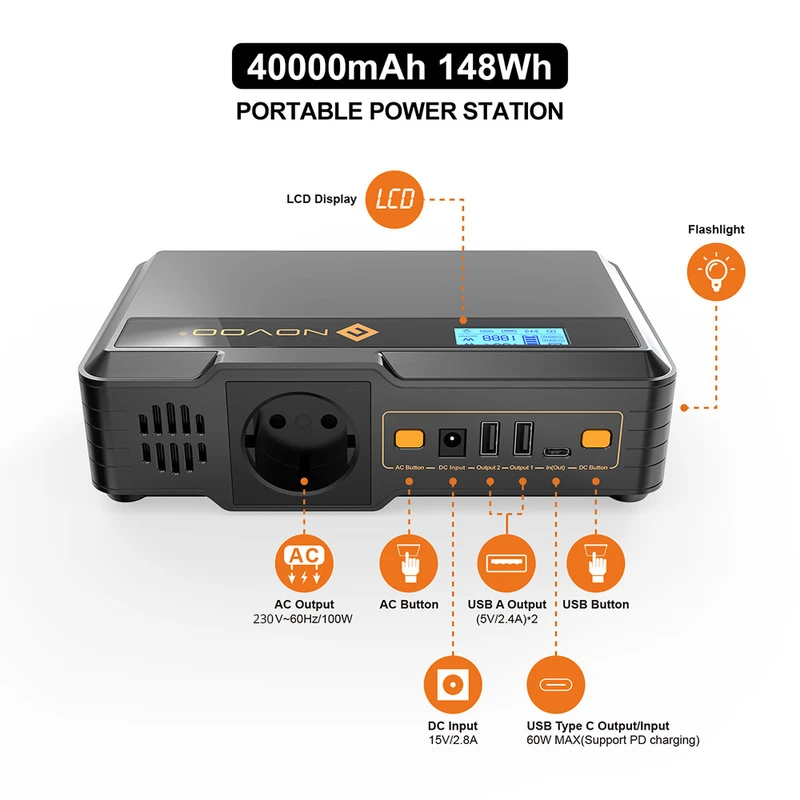 NOVOO MiniGo 148Wh Power Station