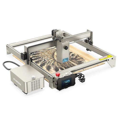ATOMSTACK S20 Pro 20W Laser Engraver Cutter with Air Assist Kits, Focus-Free, Quad-core Diode Laser, 0.08 x 0.1mm Compressed Spot, Offline Engraving, 400x400mm