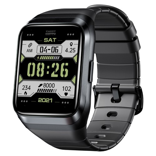 LOKMAT ZEUS 2 Smartwatch 1,69 '' TFT Voll-Touchscreen GPS Sportarmband Herzfrequenz, Blutsauerstoffmonitor - Schwarz
