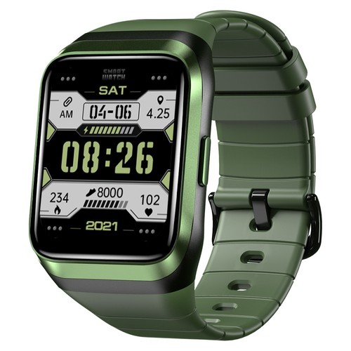 LOKMAT ZEUS 2 Smartwatch 1,69 '' TFT Voll-Touchscreen GPS Sportarmband Herzfrequenz, Blutsauerstoffmonitor - Grün