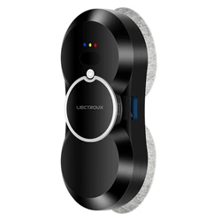 Liectroux HCR-10 Robot Window Vacuum Cleaner, 30ml Water Tank, Ultrasonic Water Spraying, 2800Pa Suction, 6.8cm Ultra-thin Body - Black
