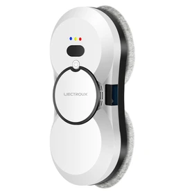 Liectroux HCR-10 Robot Window Vacuum Cleaner, 30ml Water Tank, Ultrasonic Water Spraying, 2800Pa Suction, 6.8cm Ultra-thin Body - White