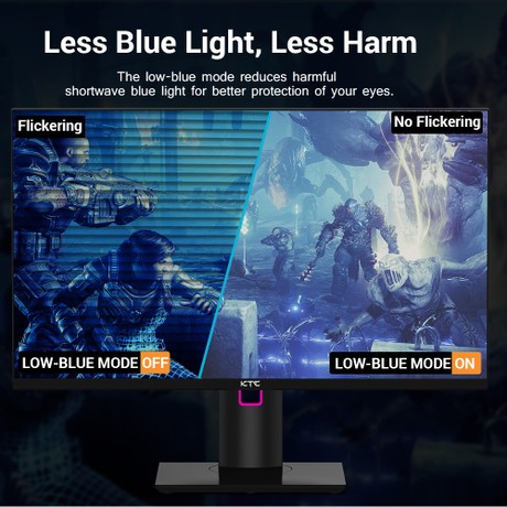 KTC H27T22 27-inch Gaming Monitor 2560x1440 QHD 16:9 ELED 170Hz Fast IPS Panel Screen 1ms GTG Response Time 99% sRGB HDR10 Low Motion Blur Compatible with FreeSync G-SYNC USB 2xHDMI2.0 2xDP1.4 Audio Out Horizontal & Vertical Rotated VESA Mount