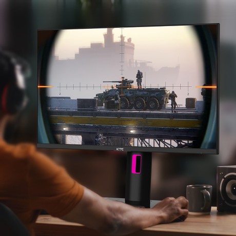 KTC H27T22 27-inch Gaming Monitor 2560x1440 QHD 16:9 ELED 170Hz Fast IPS Panel Screen 1ms GTG Response Time 99% sRGB HDR10 Low Motion Blur Compatible with FreeSync G-SYNC USB 2xHDMI2.0 2xDP1.4 Audio Out Horizontal & Vertical Rotated VESA Mount