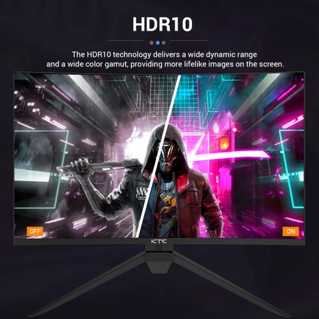KTC H32S17 32 inch 1500R Curved Gaming Monitor 2560x1440 QHD 170Hz 16:9 ELED 99% sRGB HDR10 1ms MPRT Response Time Low-blue Compatible with FreeSync and G-SYNC USB HDMI2.0 2xDP1.4 Audio Out Flexible Adjustment with Sturdy Tripod VESA Mount Displayer