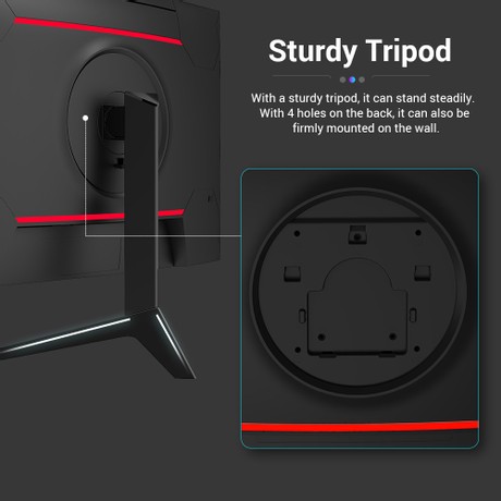 KTC H32S17 32 inch 1500R Curved Gaming Monitor 2560x1440 QHD 170Hz 16:9 ELED 99% sRGB HDR10 1ms MPRT Response Time Low-blue Compatible with FreeSync and G-SYNC USB HDMI2.0 2xDP1.4 Audio Out Flexible Adjustment with Sturdy Tripod VESA Mount Displayer