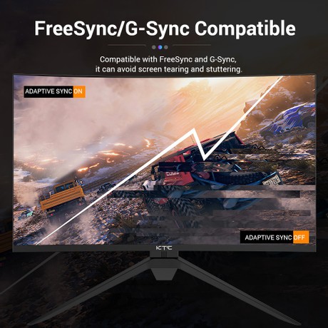 KTC H32S17 32 inch 1500R Curved Gaming Monitor 2560x1440 QHD 170Hz 16:9 ELED 99% sRGB HDR10 1ms MPRT Response Time Low-blue Compatible with FreeSync and G-SYNC USB HDMI2.0 2xDP1.4 Audio Out Flexible Adjustment with Sturdy Tripod VESA Mount Displayer
