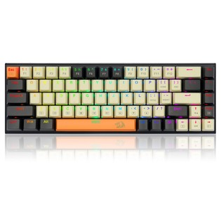 Redragon K633CGO-RGB 68-key Mechanical Gaming Keyboard, RGB Backlight, USB-C Wired Connection, Double-Shot Keycaps, Hot-Swappable Switches – Black