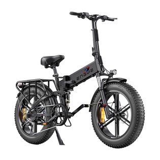 ENGWE ENGINE Pro Folding Electric Bicycle 20*4” Fat Tire 750W Brushless Motor 48V 16Ah Battery 45km/h Max Speed – Black