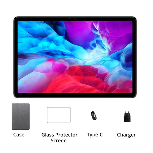 N-one NPad Air Tablet 4G LTE 10.1'' 1920x1200 FHD IPS Screen UNISOC Tiger T310 2.0GHz Quad Core CPU Android 11 4GB+64GB 2.4/5GHz WiFi Dual Camera GPS BDS GLONASS Galileo A-GPS BT5.0 Type-C 6200mAh Multi-language with Leather Case and Tempered Film