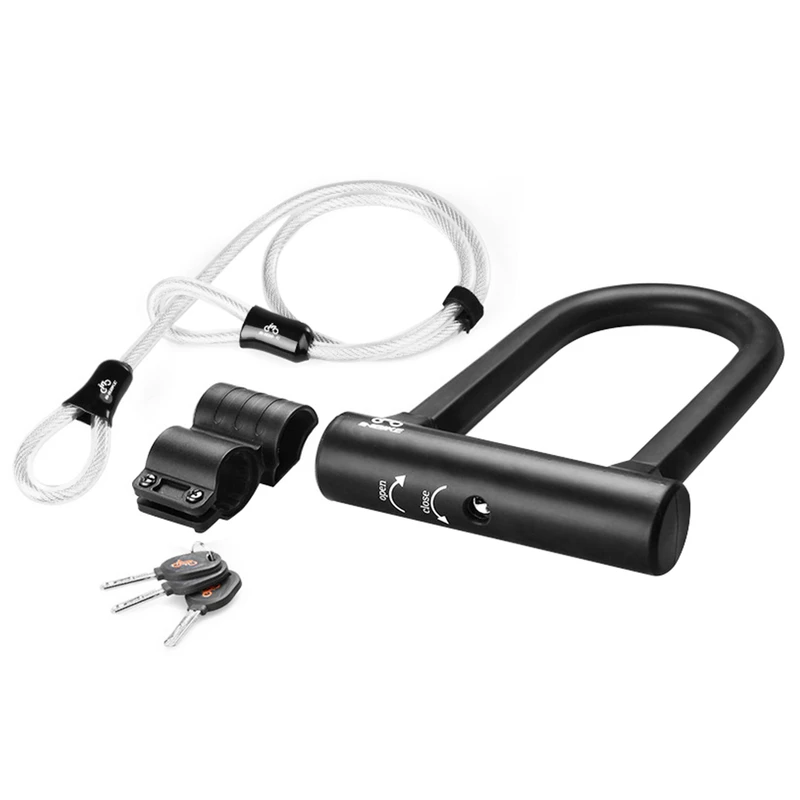 INBIKE UL319A Bike U Lock with Cable Anti Theft Bike Lock