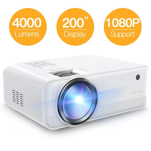 apeman mini projector 1080p lcd display 200 portable video projector