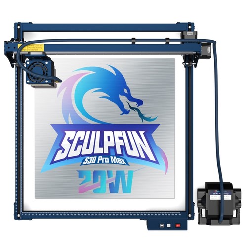SCULPFUN S30 Pro Max 20W Laser Engraver Cutter with Automatic Full Air  Assist Kit