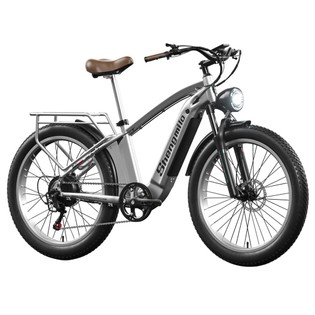 Shengmilo MX04 26*3.0 Inch Fat Tire Electric Moped Bike Mountain Bicycle Bafang 500W Motor 48V 15Ah LG Battery 40Km/h Max Speed Shimano 7-Speed Gear 110KM Max Range IP64 Waterproof TEKTRO E500 Oil Brake