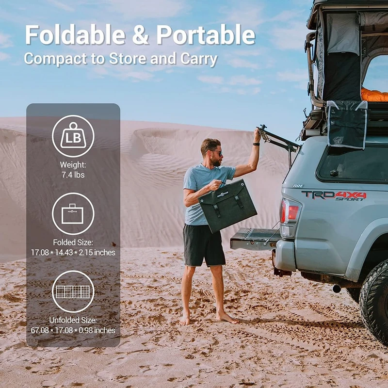 rockpals sp003 100w portable solar panel