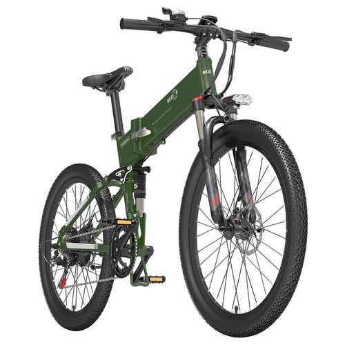 BEZIOR X500 Pro 26 tums hopfällbar elcykel 10,4Ah 500W Svart Grön