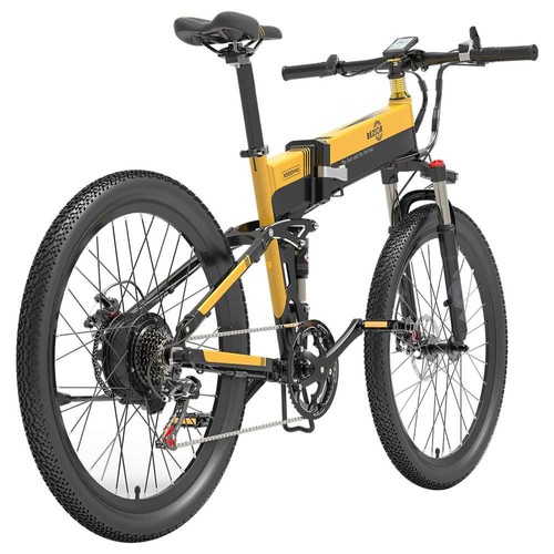 BEZIOR X500Pro 26 Zoll faltbares Elektrofahrrad 10,4 Ah 500 W Schwarz Gelb