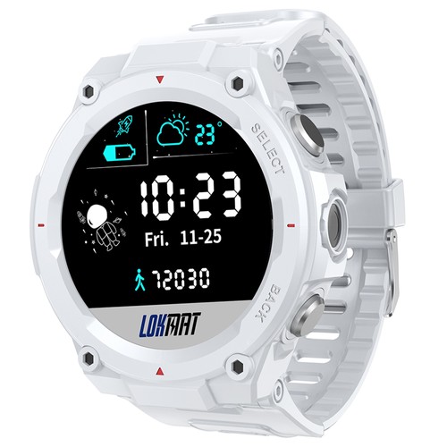 LOKMAT SKY 4G Smartwatch, SIM-Karte, Kamera, Handy, Smartwatch, 1,28-Zoll-Touchscreen, Fitness-Aktivitäts-Tracker – Weiß