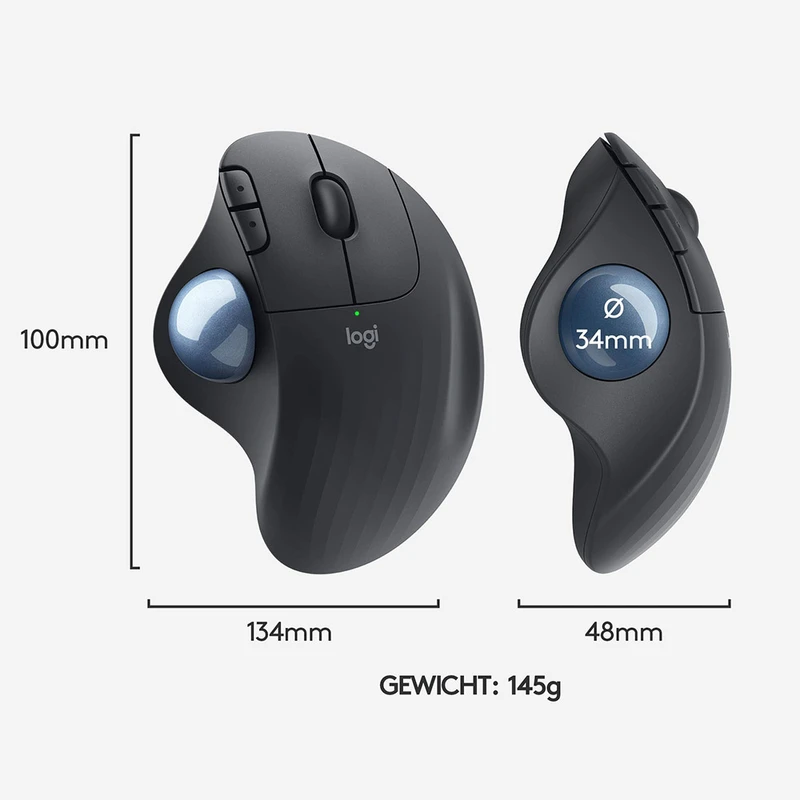 Amazon.com: Logitech M575 Ergonomic Wireless Trackball USB