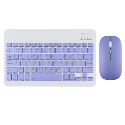 Insieme del mouse della tastiera senza fili di Bluetooth viola