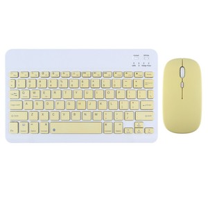 Bluetooth Wireless Keyboard Mouse Set Yellow
