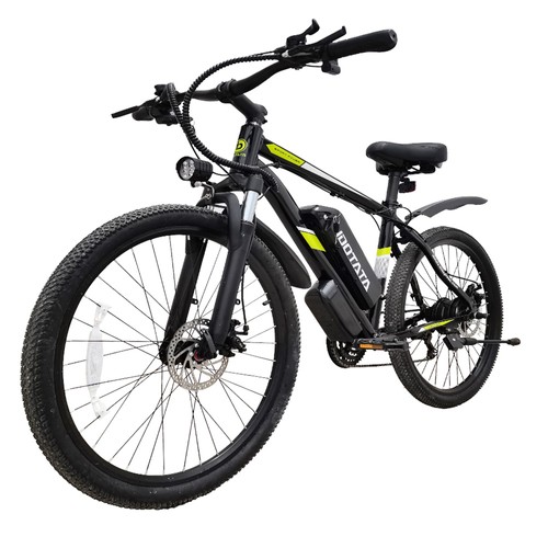 IDOTATA S26 Electric Bike 26 Inch Tire 36V 500W Motor 12.8Ah Battery 36Km/h Max Speed, Shimano 21 Speed Gear, 150kg Load