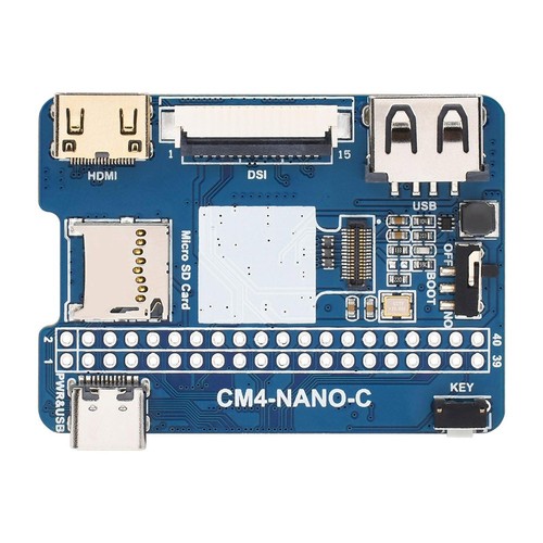 Waveshare Nano Base Board (C) für Raspberry Pi Compute Module 4, Onboard 8MP Kamera, 55 x 40 mm