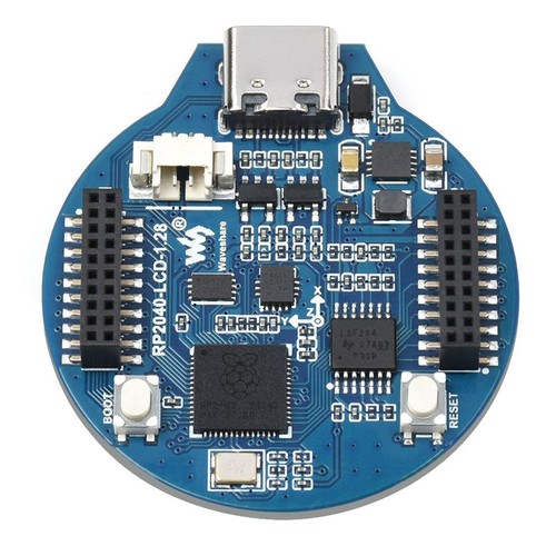 Waveshare RP2040 MCU-kort, med 1,28 tum rund LCD, accelerometer och gyroskopsensor