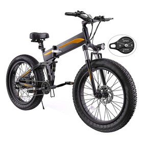 Vélo électrique K5F Pneu 26  40 pouces Moteur 500W Vitesse maximale 35 km  h Batterie 48V 10Ah Frein à disque Charge 120kg  Noir